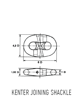 Stud Link Chain Cable Accessories Kenter Joining Shackle