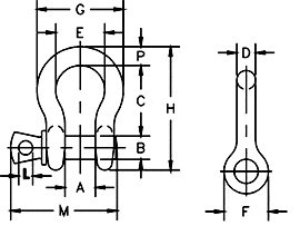 rigging shackles g209