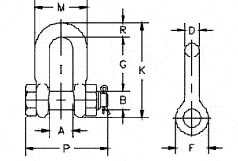 rigging shackles g2150