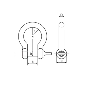 shackle bow type drawing