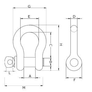 shackle g209 drawing