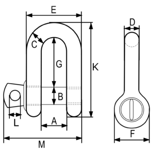 shackle g210 drawing