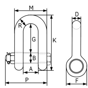 shackle g2150 drawing