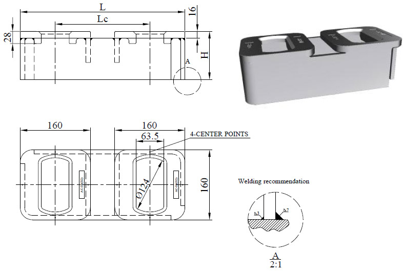 DOUBLE RAISED FOUNDATION AC-B2/D