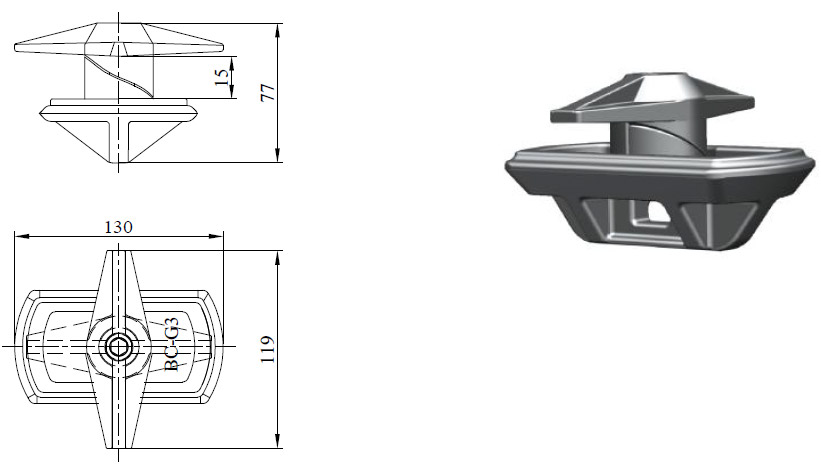 LOCKABLE STACKING CONE BC-G3/B