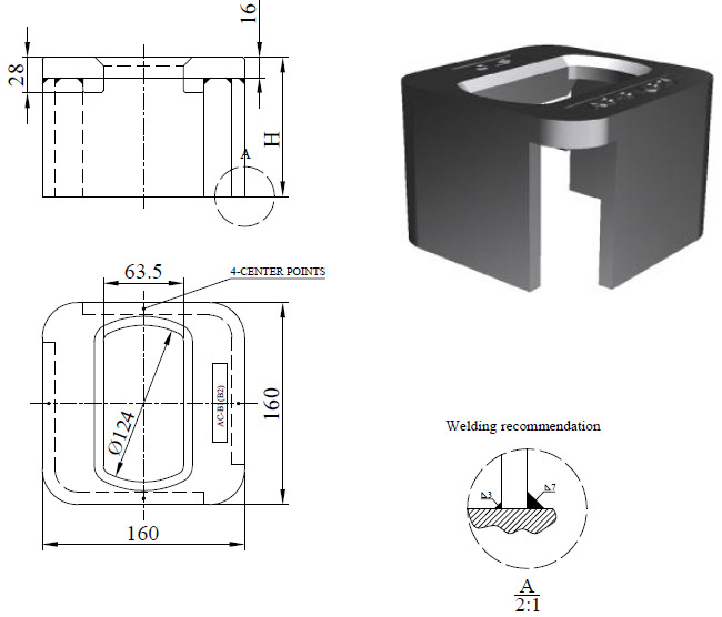 SINGLE RAISED FOUNDATION AC-B1/D