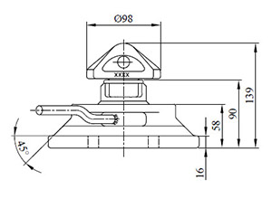 DOVETAIL TWISTLOCK 45° BD-D1/L, BD-D1/R