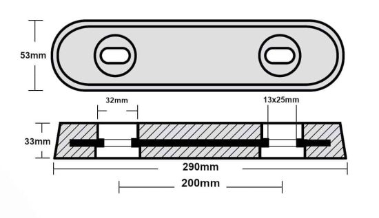 CAVO-BAR-ANODE-VETUS-TYPE,-290X53X33MM,-ZINC