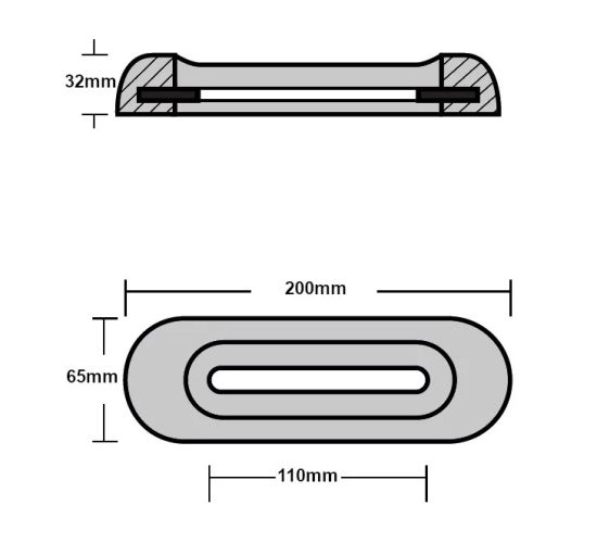 CAVO-Bolt-on-Bar-Anode-UK-Type-L200mm