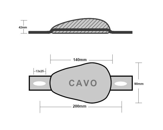 KATRADIS-CAVO-Weld-on-Tear-Anode-Sloted-140mm